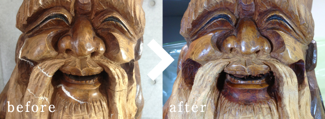 木像の修復例です。